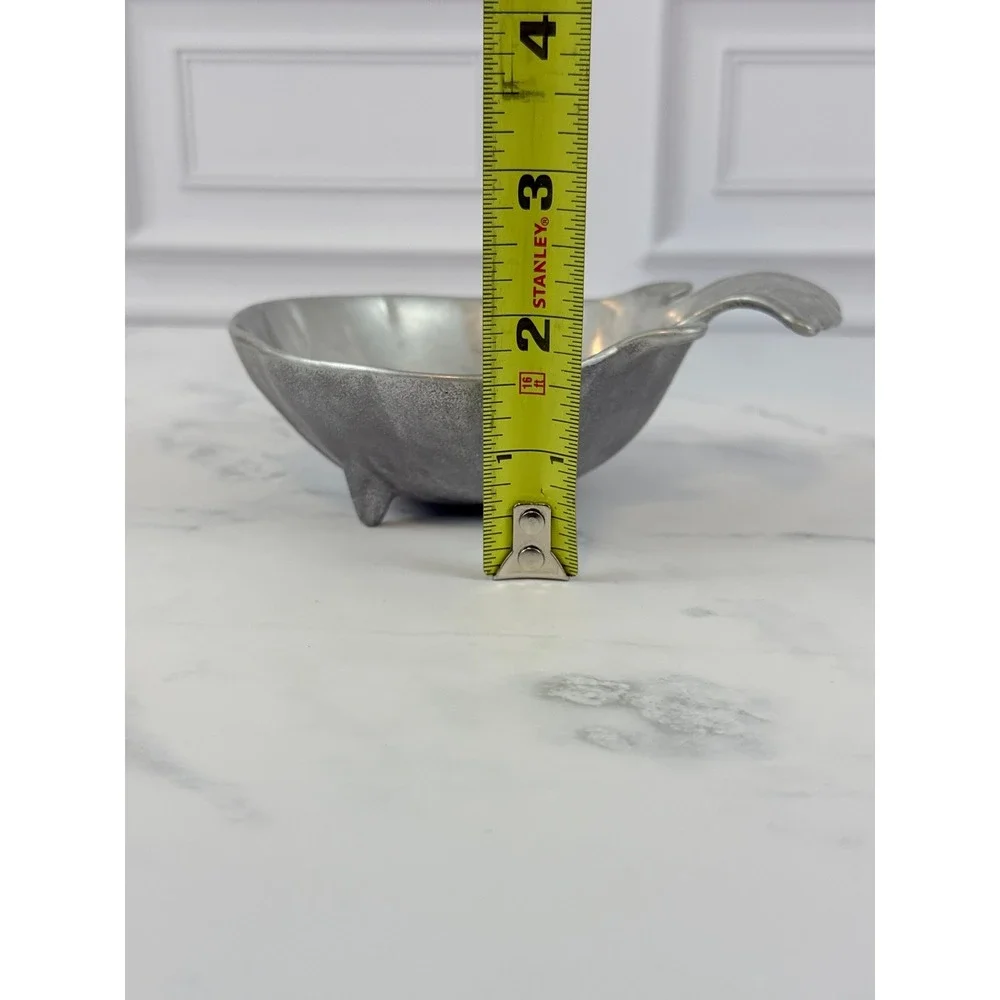 VTG Wilton Armetale Pewter Shell Fish Shaped Trinket Serving Bowl Brice Fox